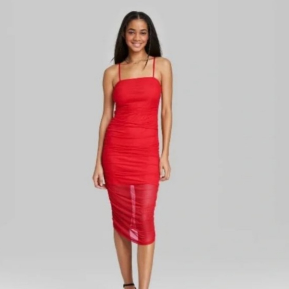 Red spaghetti strap dress ๐๐ - Picture 1 of 3
